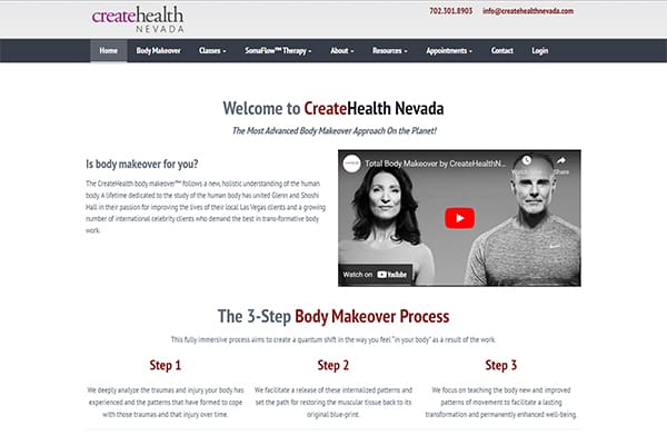 Create Health Before Site Architects Redesigned and Rebuilt the website